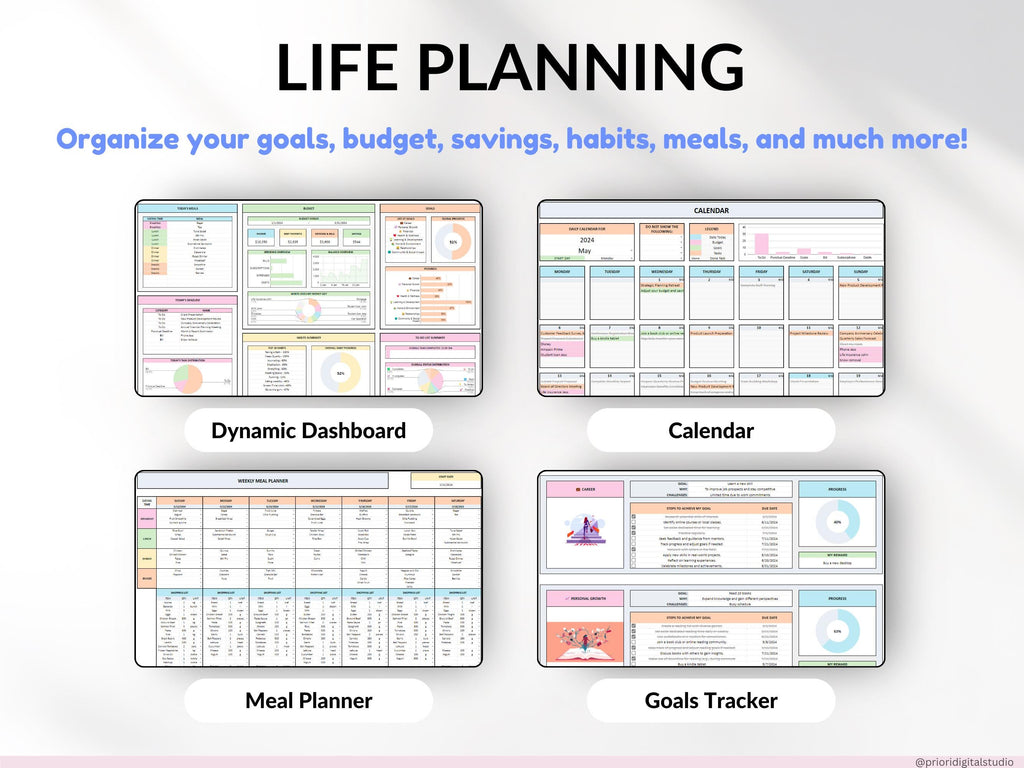 Ultimate Annual Budget Template Excel Google Sheets Budget Spreadsheet Organization Planner Life Planner Template Habit Tracker Task Tracker