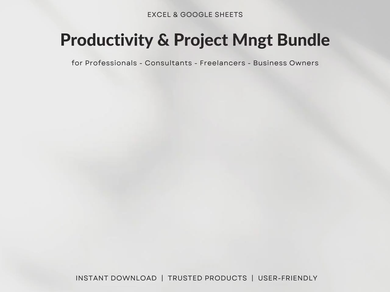 Productivity Planner Bundle Small Business To-Do List Template Task Tracker Project Management Spreadsheet Work Planner Google Sheets Excel