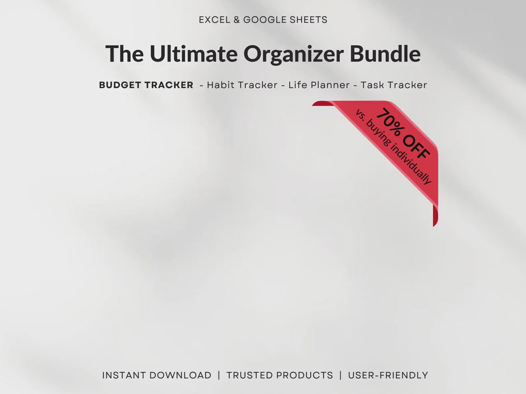 Ultimate Annual Budget Template Excel Google Sheets Budget Spreadsheet Organization Planner Life Planner Template Habit Tracker Task Tracker